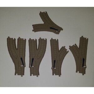5 Gullane Brown Train Track Switch Lot 8.5" 6.5" Thomas Tank Engine 2009